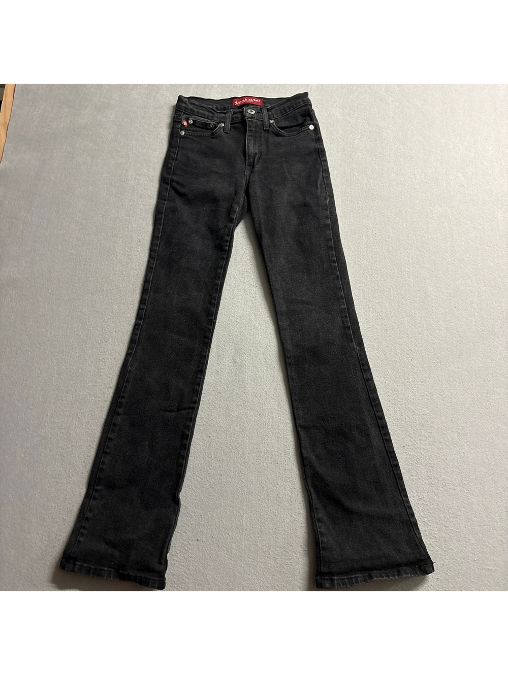 Just USA Black Flare Jeans Womens Size 0 Stretch Denim Style O 747 Low Rise